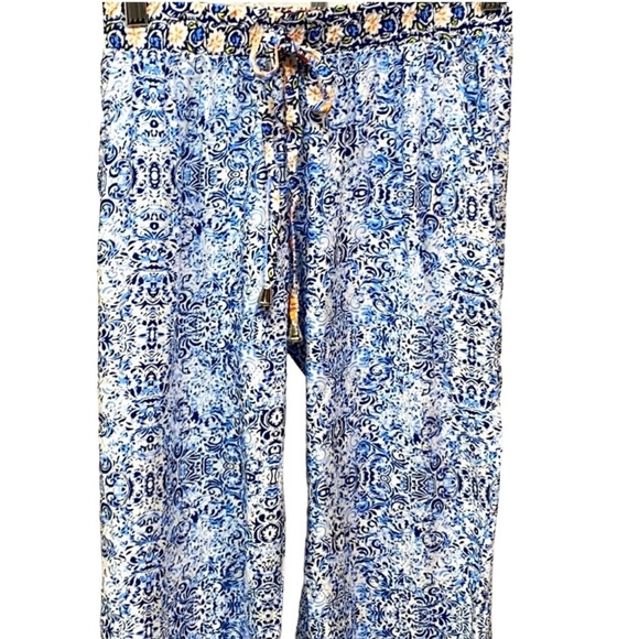 SR Design Boho Paisley Floral Rayon Pants - Picture 3 of 6